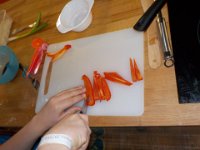 Cornwall 2018 004  Chopping peppers at the Highland show : Cornwall 2018