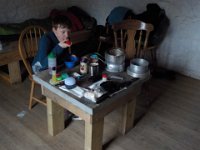 bothy 014  Dinner time, and no the beer is not Euan's : bothy