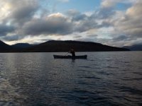 invermaillie 042  John paddling across the loch : invermaillie